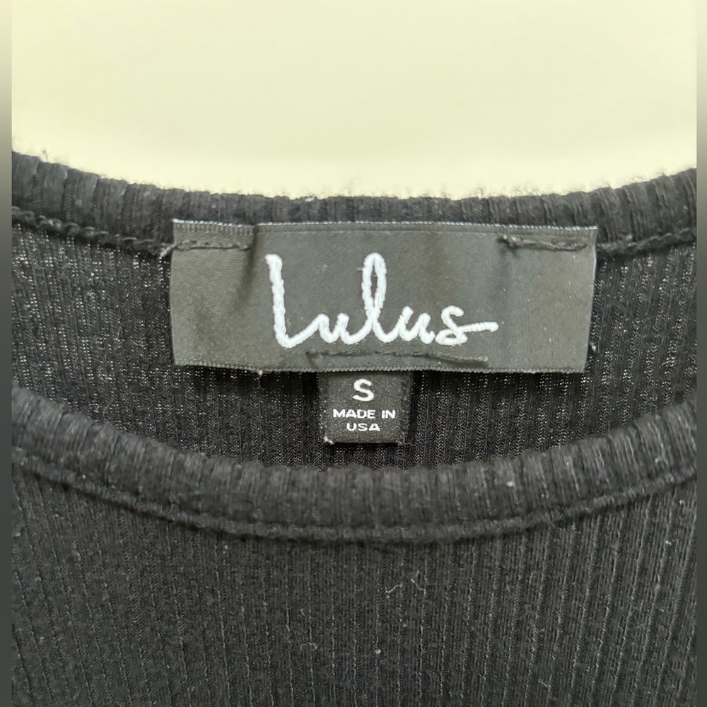 Lulus Short Sleeve Ribbed Bodysuit - Picture 3 of 4